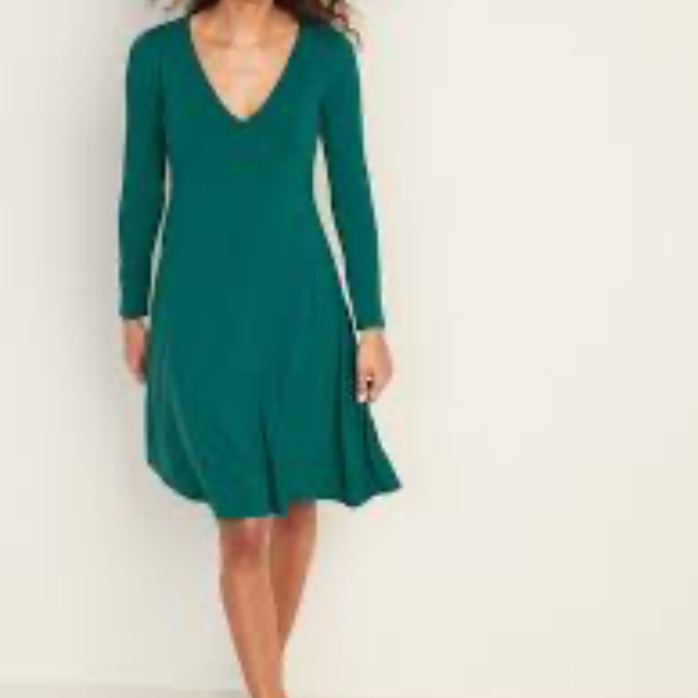 GAP Forest Green Fit & Flare Dress NWT size 6